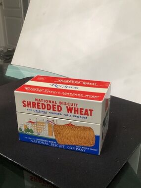 Vintage National Biscuit Shredded Wheat Recipe Box